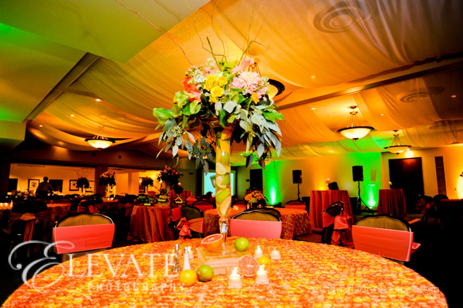 Columbine Country Club Wedding: Destination Create specializes in LDS wedding reception decorating, styling, planning & rentals.