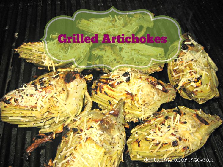 Grilled artichokes are delicious! I will never go back to plain old steamed artichokes. Skip the butter! Just drizzle with olive oil, garlic, lemon juice and fresh rosemary then grill for yummy charred goodness