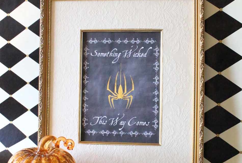 Use your laser printer or the Heidi Swapp Minc Foil Applicator to add glitzy metallic foil accents to this Halloween Printable that quotes Macbeth... something wicked this way comes