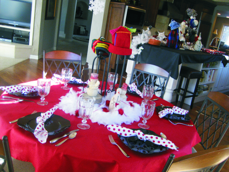 Snowmen Tablescape