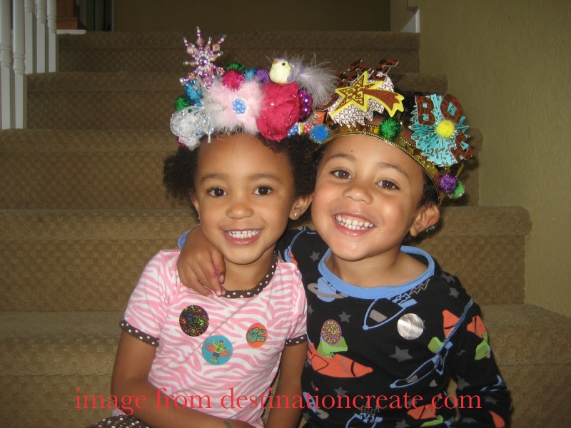 Birthday crowns for the twins