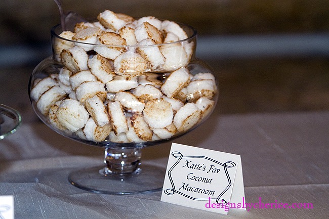 Candy buffet featuring the favorite candies of the bride and groom along with their parents