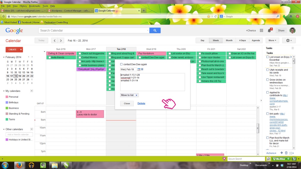 How to use Google task calendar