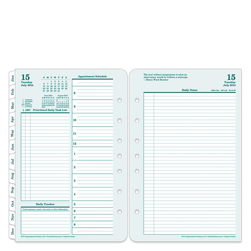 Franklin Planner- 2 Pages per day