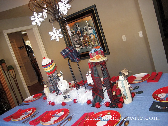 Snowman Table Setting