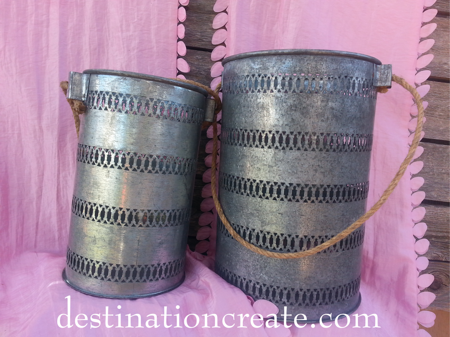 Wedding Decor Rentals-rent galvanized lanterns for a rustic chic wedding or party