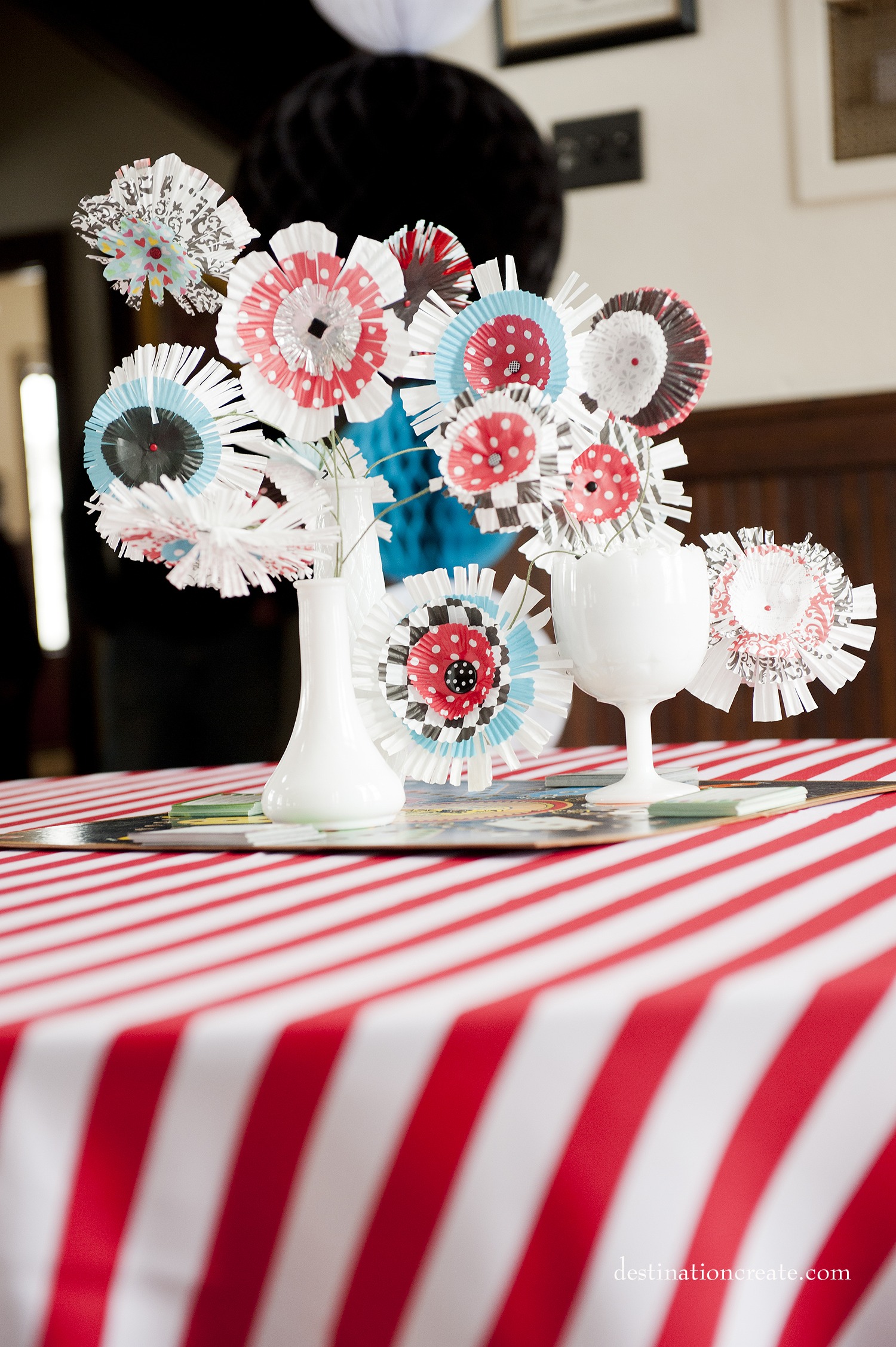 Vintage Wedding Denver- cupcake liner flowers