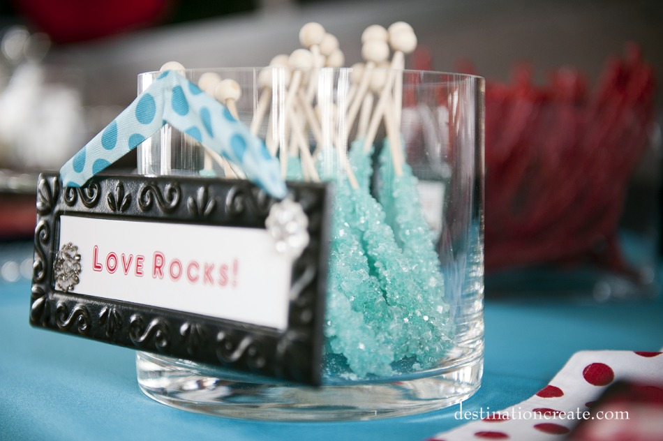 Retro/Vintage Wedding Denver- candy buffet with custom signs