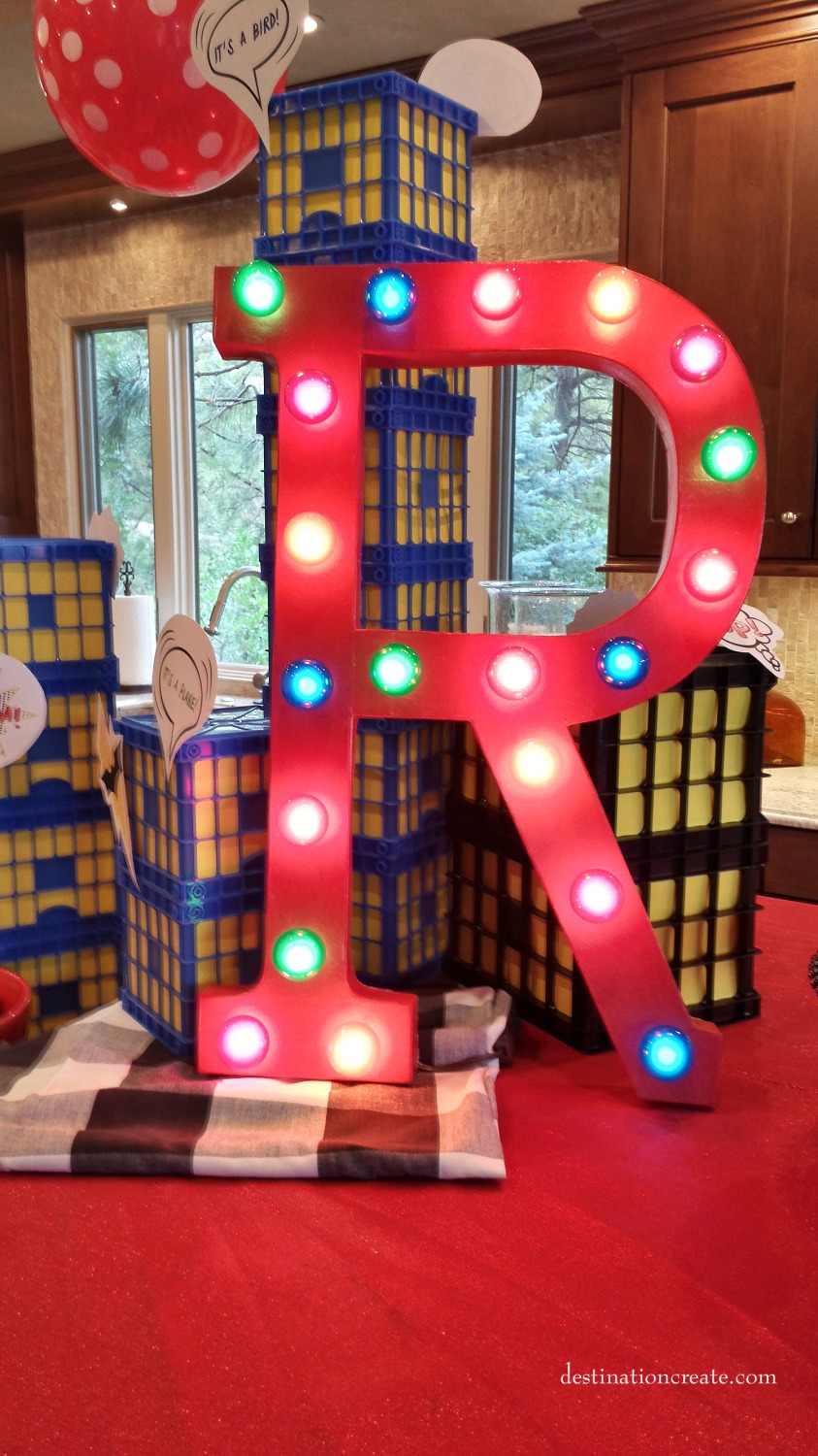 DIY marquee letter- paper mache