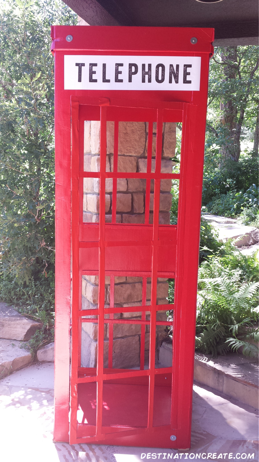 British phone booth-Super Hero Party prop