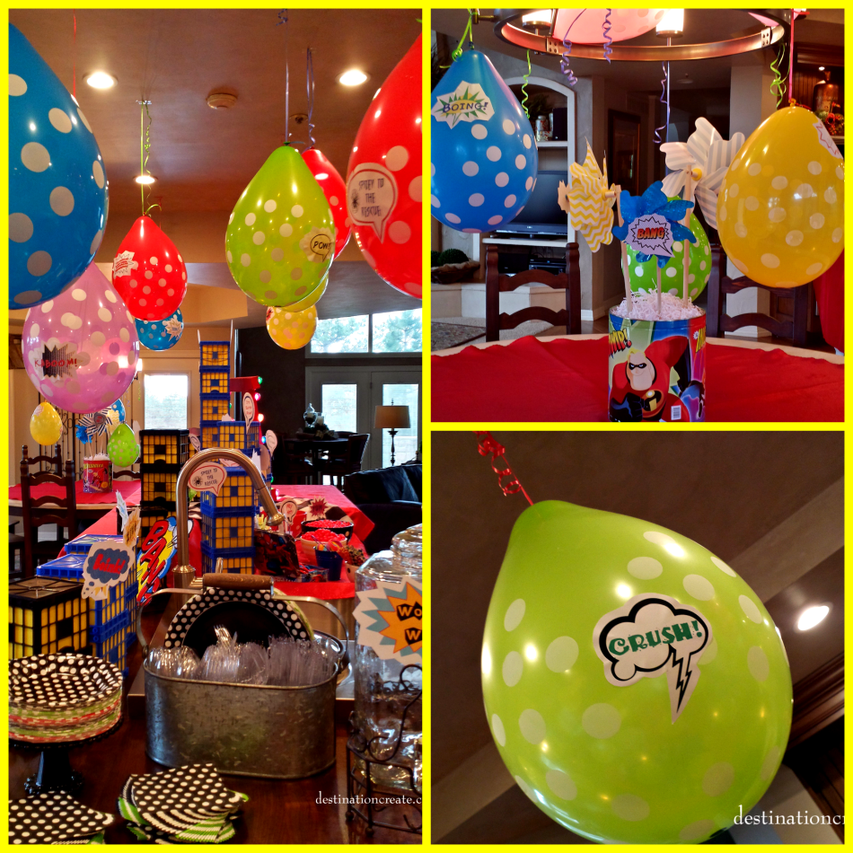 Super Hero Party balloons