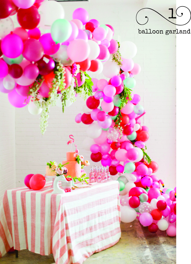 Have you ever seen anything quite like this? This flower & balloon garland is stunning!