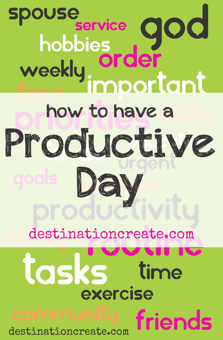 DISCOVER the secret to having a productive day. Only 24 hours in a day... I feel your pain! I'd like to share some concepts that have really helped me be more productive MOST days... no one is perfect right? We really can't manage time- we can only manage how we use time.