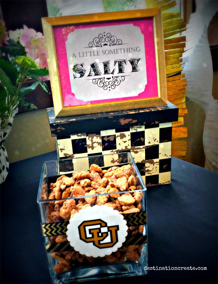 3 party favor table ideas. A little something salty... try a nut buffet at your next party.