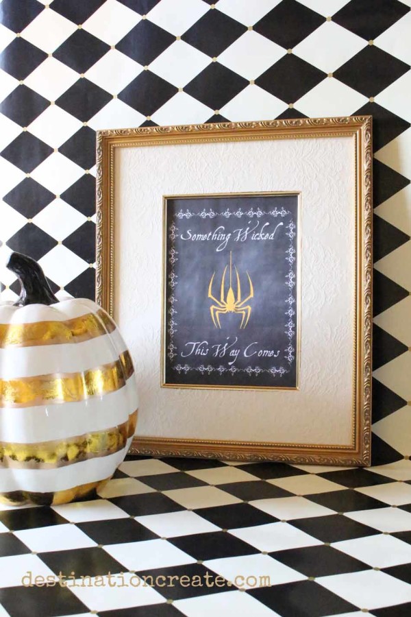 Use your laser printer or the Heidi Swapp Minc Foil Applicator to add glitzy metallic foil accents to this Halloween Printable that quotes Macbeth... something wicked this way comes
